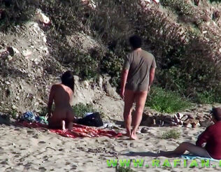 Caught pulverizing on the beach in spycam vid compilation