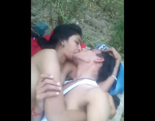 Bare indian duo takes selfie vid in the village