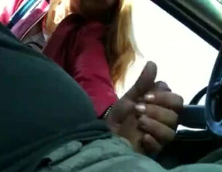 Cougar kneads my man meat in the car