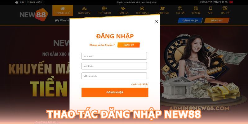Đăng nhập NEW88 là bước quan trọng để người chơi bắt đầu trải nghiệm